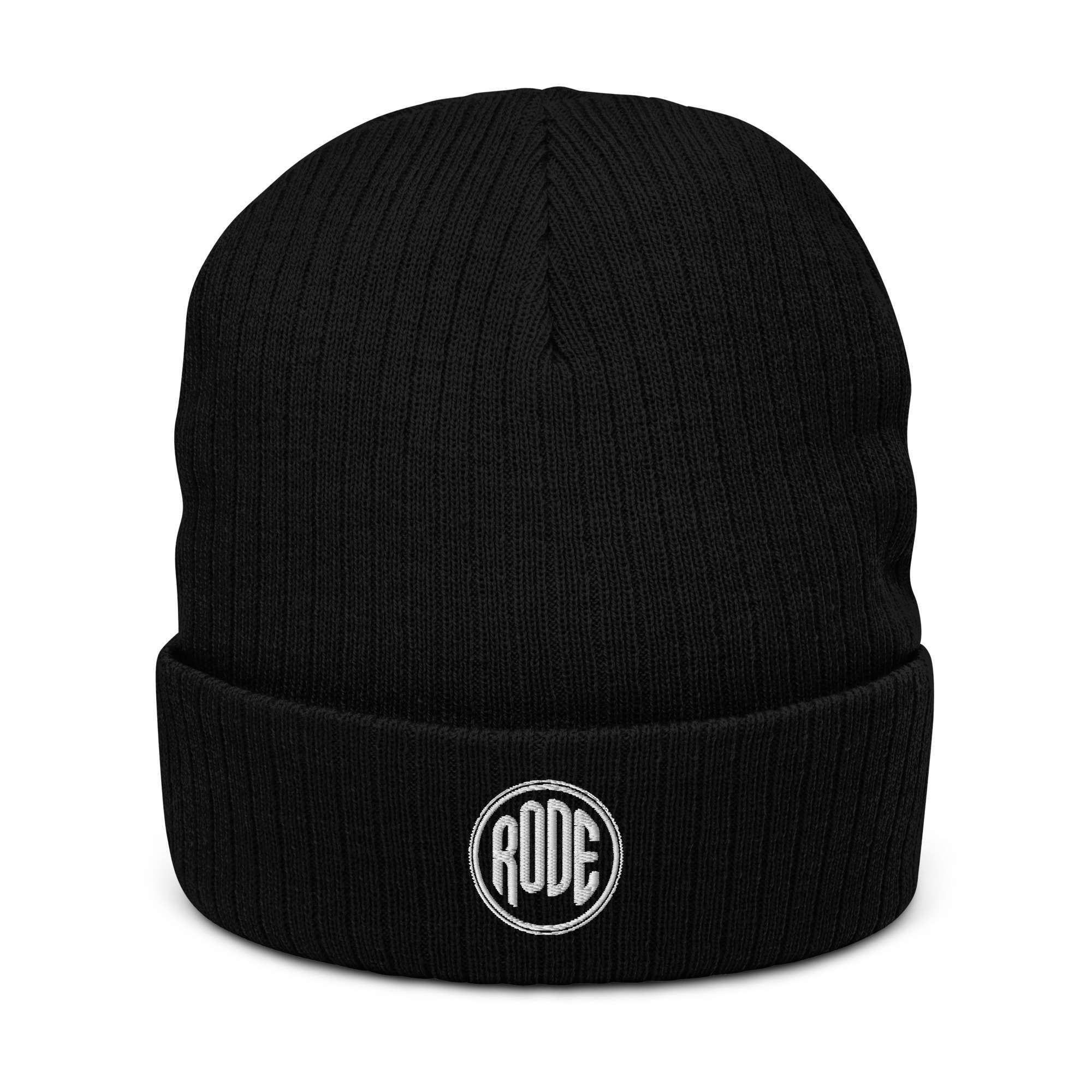 RODE Ribbed Beanie Black