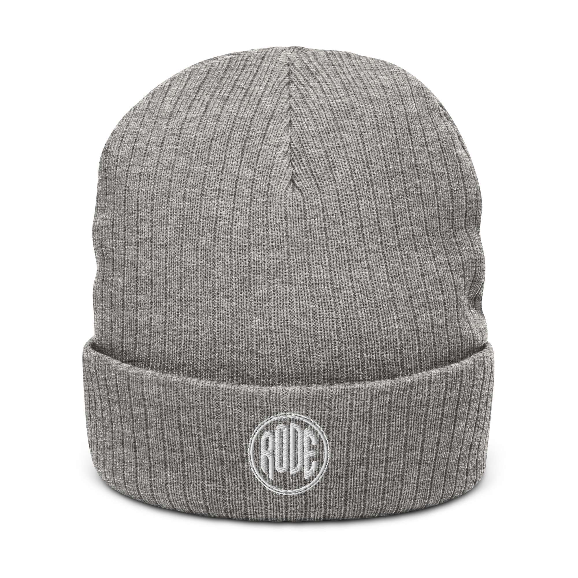 RODE Ribbed Beanie Grey